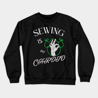 Sewing in my Cardio Sewing Crewneck Sweatshirt